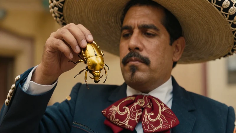 Descubre la Leyenda Maquech: Misterios de la Cultura Mexica 4 Hombre mexicano, escarabajo dorado, transformación mística