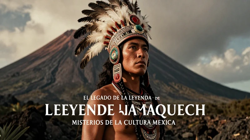 Descubre la Leyenda Maquech: Misterios de la Cultura Mexica 7 Guerrero maquech, leyenda mexica en paisaje volcánico