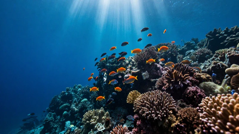 Explora el Mar Patrimonial de México: Territorio y Economía 8 Arrecifes vibrantes bajo luz cinematográfica realista