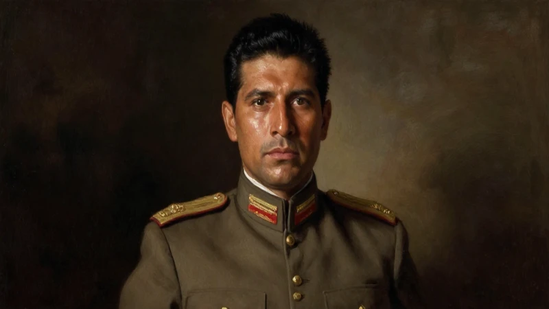 Paredes, militar mexicano, retratado en óleo