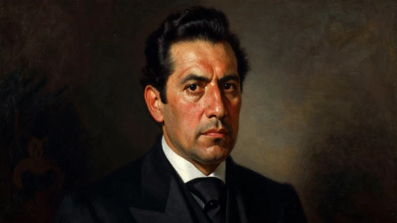 Retrato formal de Martín Carrera, serio y mestizo
