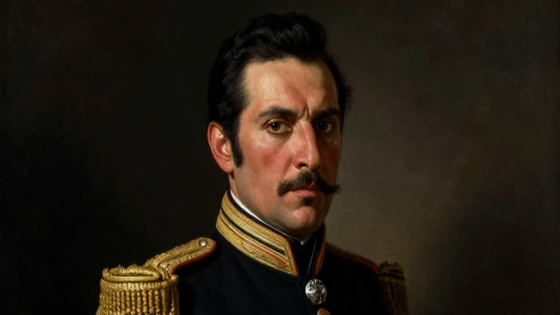 Retrato del general Carrera, óleo del siglo XIX