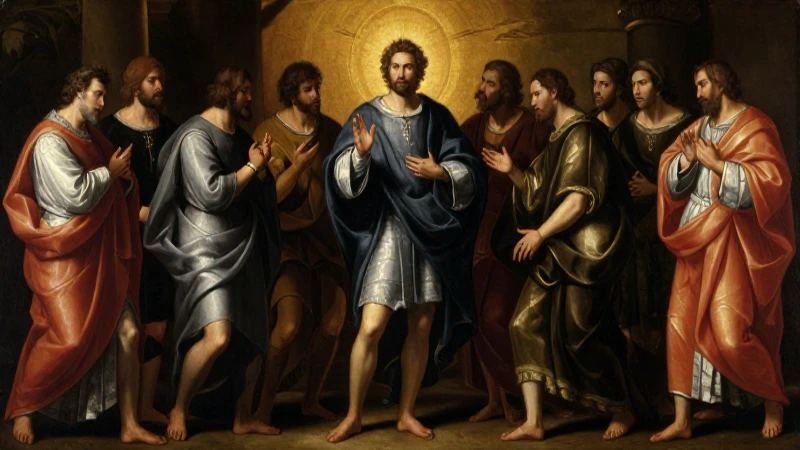 Fray Martín de Valencia: Su Impacto y Legado Histórico 4 Pintura barroca de doce apóstoles de Fray Martín
