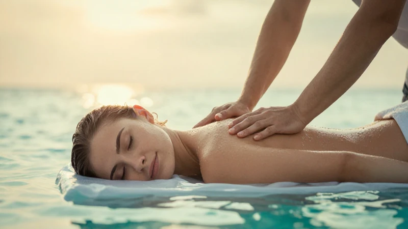 Disfruta de la relajación en Isla Holbox con masajes 3 Mujer recibiendo masaje en un entorno onírico