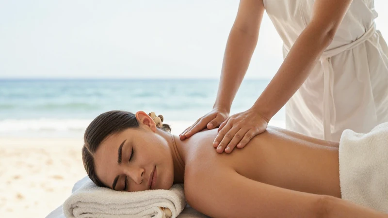 Masaje relajante en un spa tranquilo
