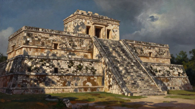 CULTURA MAYA - Descubre su ASOMBROSA UBICACIÓN y LEGADO 7 Ruinas mayas en pintura realista cinematográfica