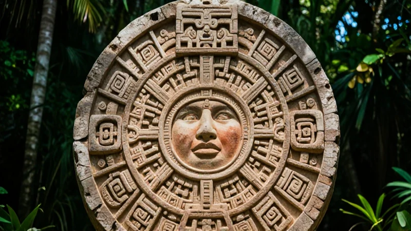 CULTURA MAYA - Descubre su ASOMBROSA UBICACIÓN y LEGADO 6 Destaca un rostro maya entre ruinas antiguas