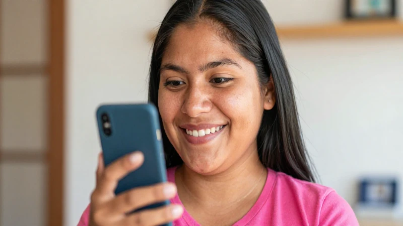 WhatsApp de Megacable para atender quejas y reportes en México 4 Cliente mexicano sonriente, piel bronceada y móvil