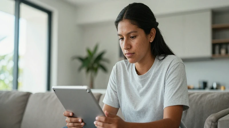 Contrata Megacable en Puebla de forma rápida y sencilla 5 Joven mestiza usa tablet en casa iluminada