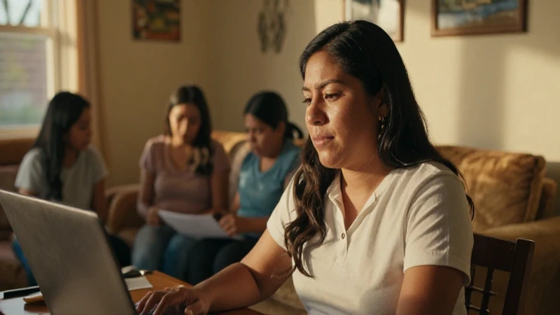Familia mestiza en hogar cálido, luz dorada