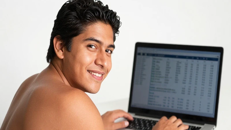 Joven mexicana sonríe con datos financieros