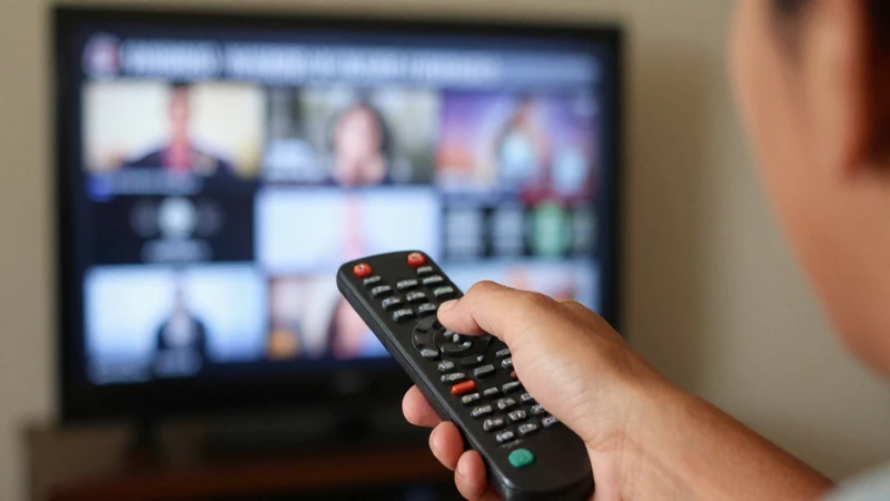 Mexicana, piel bronceada, controla la tele