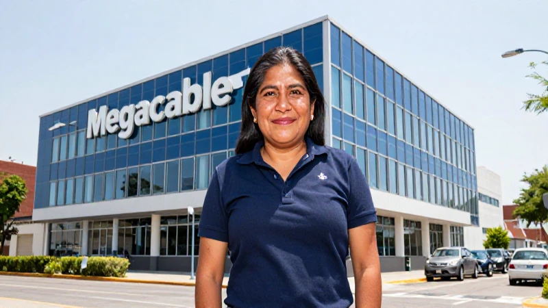 Información sobre Megacable León disponible 4 Mujer mestiza frente a oficina de Megacable