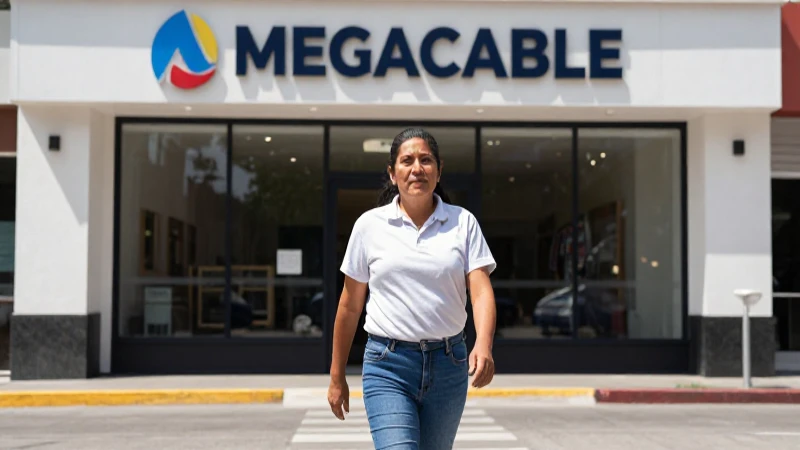 Servicios de TV e Internet en Megacable Tenancingo 3 Tienda Megacable a pleno sol, gente caminando