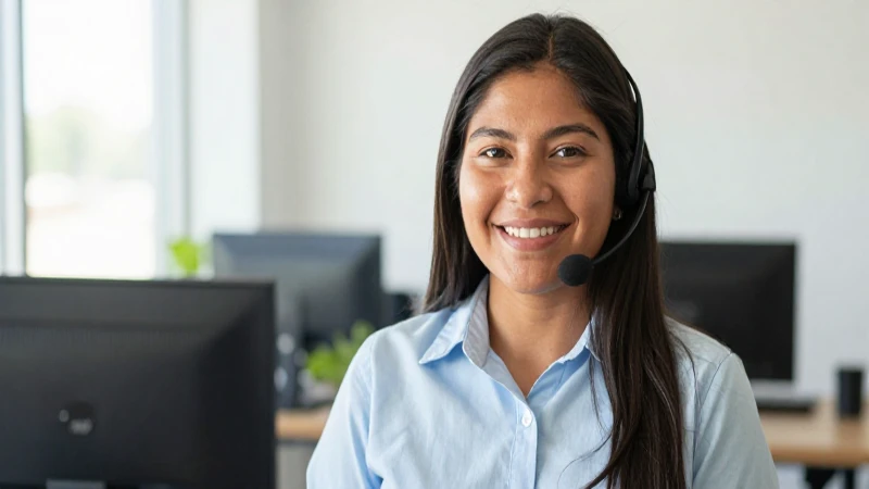 Megacable Uruapan ofrece telefonía, paquetes y atención al cliente 4 Representante mexicana sonríe en ambiente cálido
