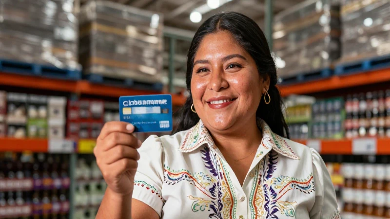 Cómo obtener membresía Costco gratis en 2026 con Tarjeta Citibanamex en México 1 Mujer mestiza sonríe con tarjeta Citibanamex