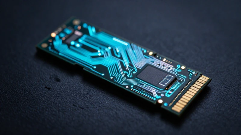 Tecnología moderna, chips brillantes y futuristas