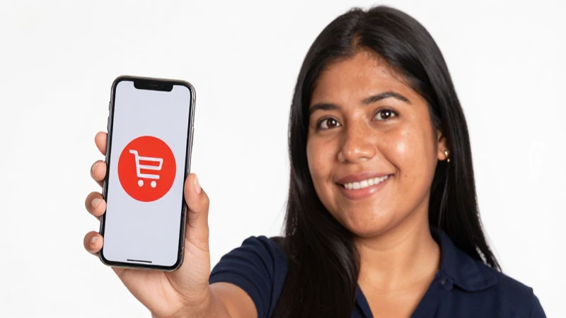 Cómo usar meses sin intereses en AliExpress México con Mercado Pago 6 Joven mestiza compra en AliExpress con luz brillante