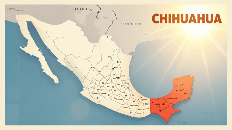 Póster vintage: Chihuahua, México, luz cálida