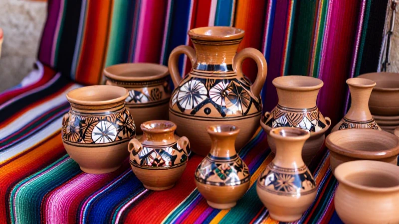 Artesanía mexicana resalta con luz cálida