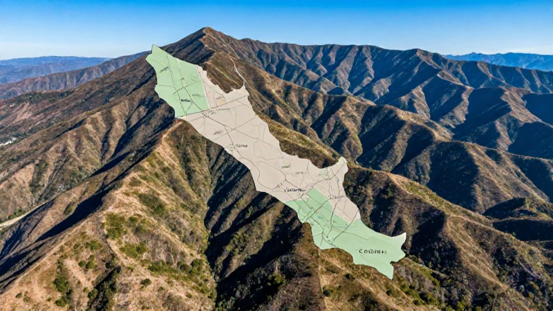 Colima: montañas soleadas vistas aéreas