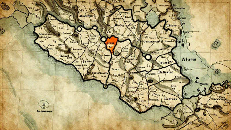 Mapa antiguo oaxaqueño de estilo vintage