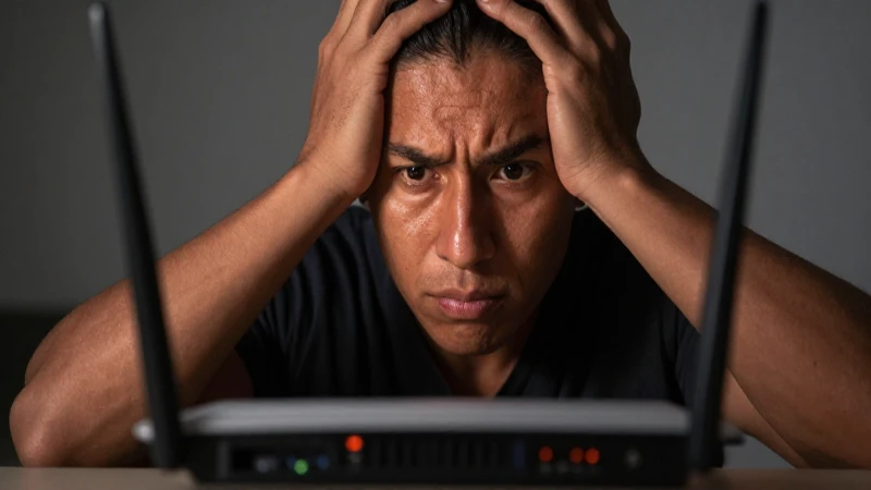 Usuario mestizo frustrado con el router