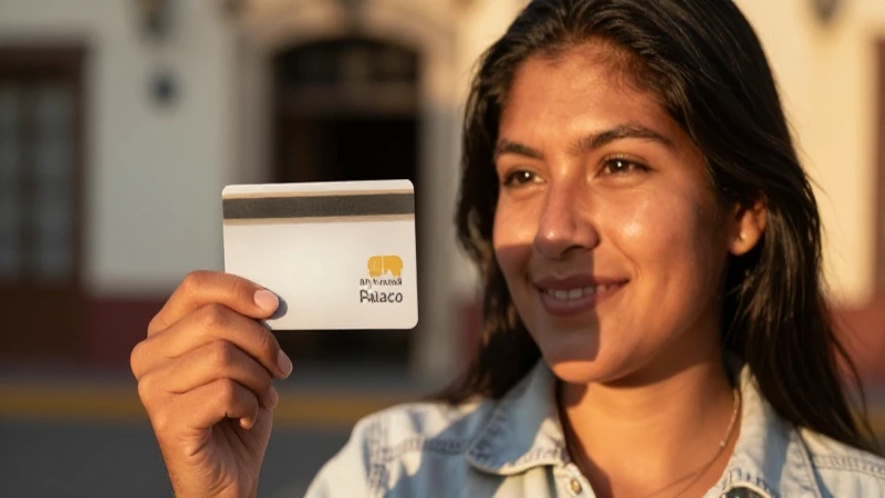 Mujer mestiza sonríe con Mi Tarjeta Palacio