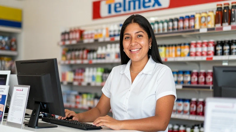 Cómo comprar celulares en la tienda Telmex de México 4 Cliente mestizo sonríe en tienda Telmex