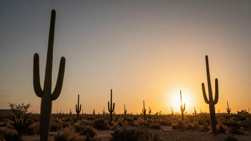 Mitos de BAJA CALIFORNIA SUR: DESCUBRE Leyendas FASCINANTES 10 Paisaje desértico épico de atardecer dorado