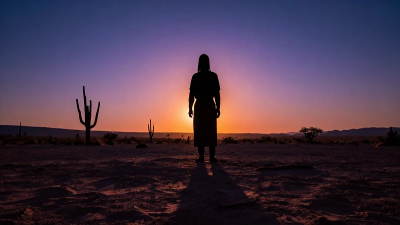 Mitos de Sonora: 10 Leyendas Sorprendentes que Debes Conocer 3 Paisaje desértico Huichol al atardecer dramático