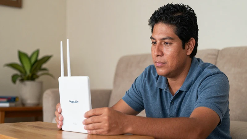 Un mexicano instala un módem Megacable en casa