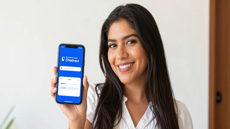 Mujer consulta saldo en su celular