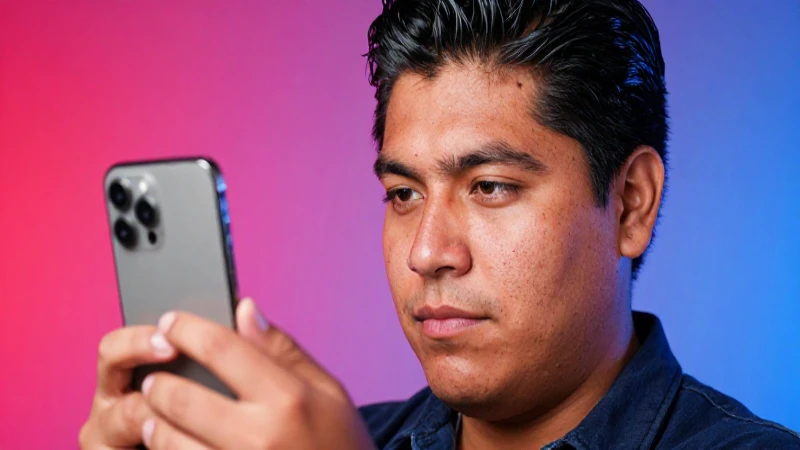 Cómo configurar APN Movistar 5G en México en Android e iPhone 3 Retrato mestizo con iPhone y luz brillante