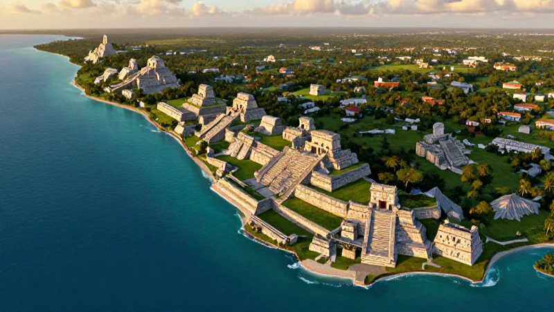 Municipios de Yucatán: DESCUBRE su DIVISIÓN POLÍTICA ÚNICA 1 Mapa aéreo vibrante de la antigua Península de Yucatán