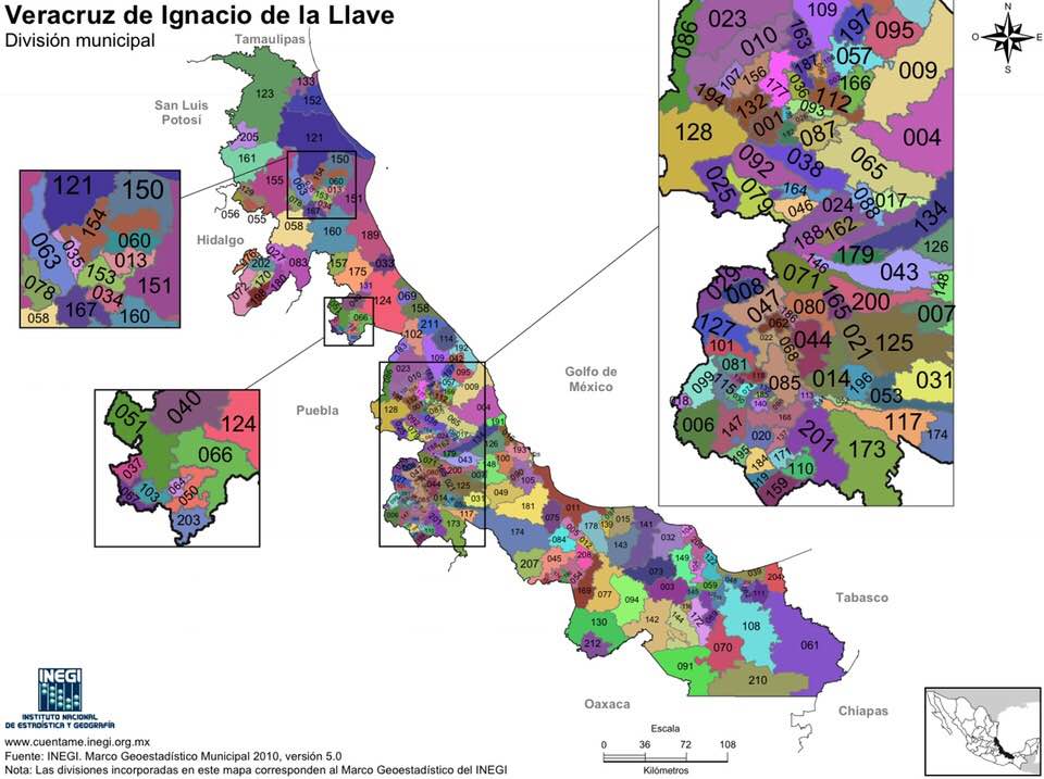 municipios de veracruz descubre su division politica y mas