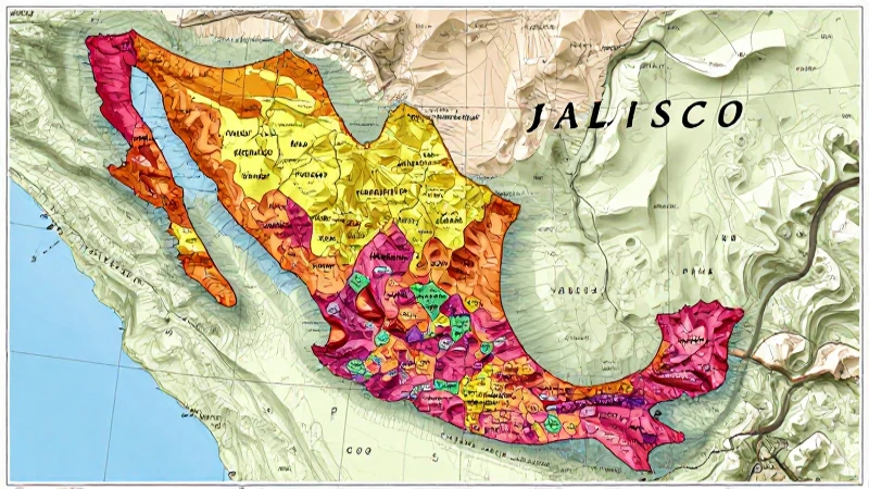 MUNICIPIOS DE JALISCO: DESCUBRE SU DIVISIÓN POLÍTICA y MAPA 3 Jalisco en un mapa colorido y detallado
