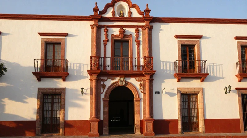 Fachada del museo en Puerto Vallarta, cálida y luminosa