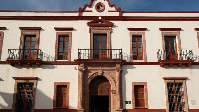 Arquitectura mexicana bajo luz cálida y natural