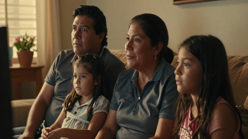 Familia mestiza, hogar cálido al atardecer