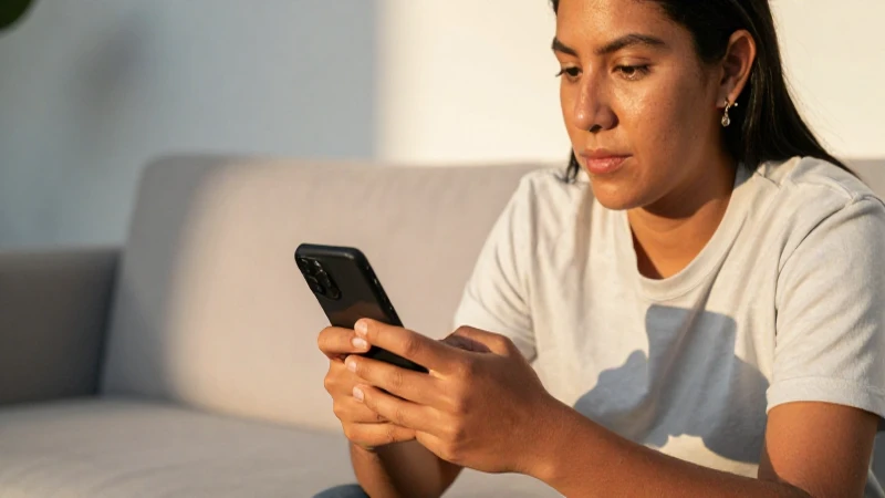 Qué servicios y tarjetas ofrece NanoPay en México 5 Joven mestiza sonríe al sol con el móvil
