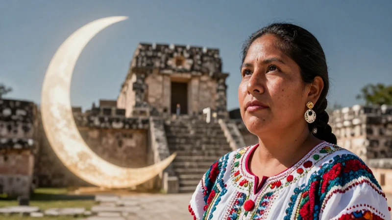 MéXICO: Descubre su SIGNIFICADO y ORIGEN Fascinante 3 Ruinas antiguas, luna creciente, y etérea luz cálida