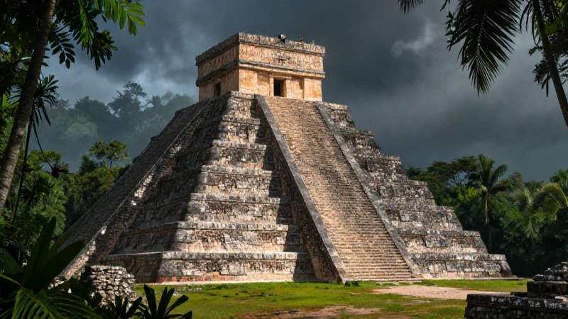 MéXICO: Descubre su SIGNIFICADO y ORIGEN Fascinante 8 Pirámide maya en jungla, realista y vibrante