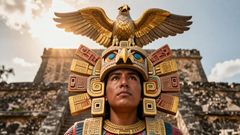 MéXICO: Descubre su SIGNIFICADO y ORIGEN Fascinante 4 Huitzilopochtli irradia un halo dorado ancestral