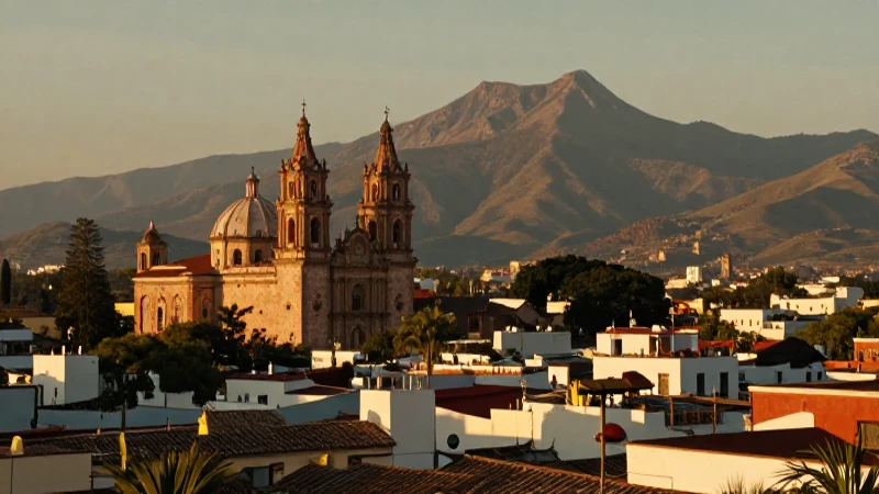Paisaje mexicano evocador, cálido y panorámico