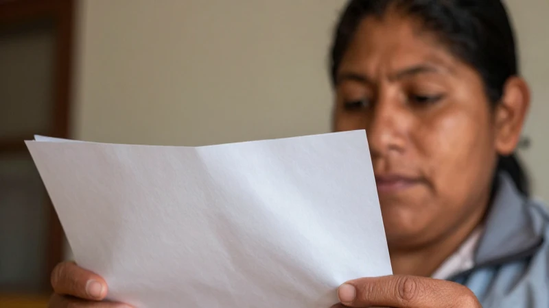 Una mano sujeta un documento mexicano tenue