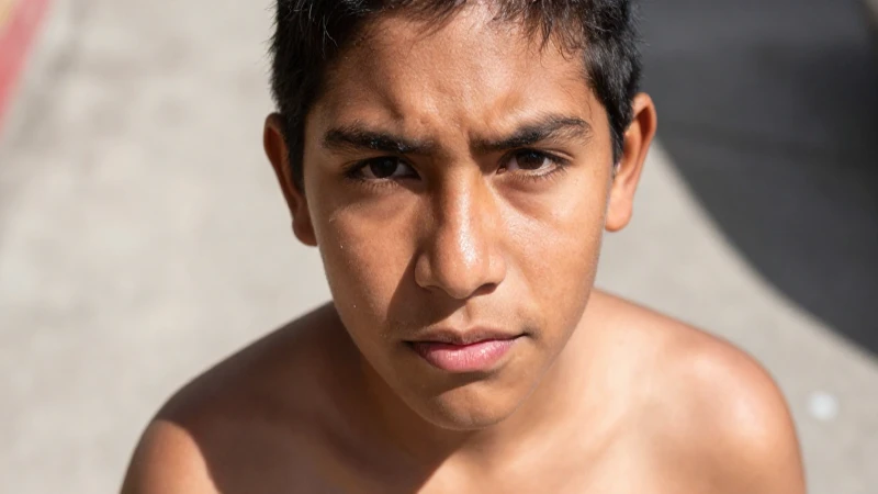Mexicano, piel bronceada, luz cálida y medidor