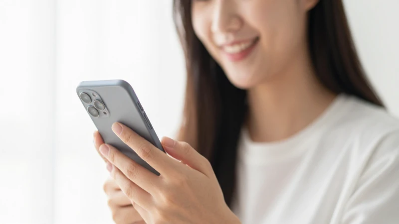 Cómo se realiza la portabilidad numérica en México 3 Joven sonríe con su teléfono