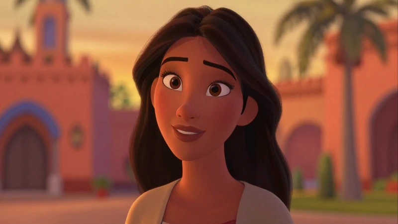 Personaje Disney mexicano, cálida luz dorada