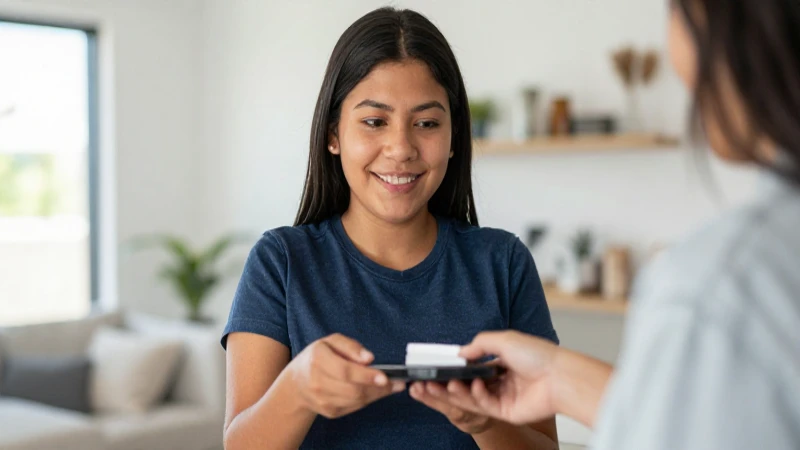 Cómo pagar VeTV vencido en México de forma rápida y sencilla 3 Persona mestiza sonríe pagando con el móvil